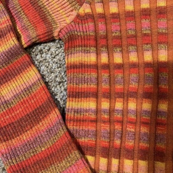 Anthropologie Moth Orange Turtleneck Sweater - size Medium - Picture 4 of 10